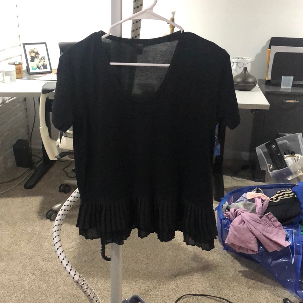 Jcew Ruffled Hem Top